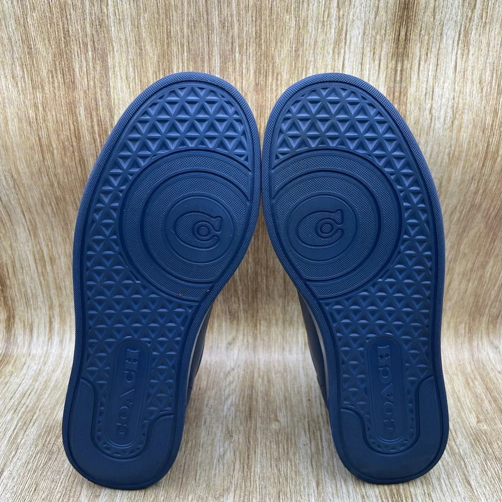 Coach High Line Sneaker Men's Size 10 D Navy Blue Leather Minimalist CX120